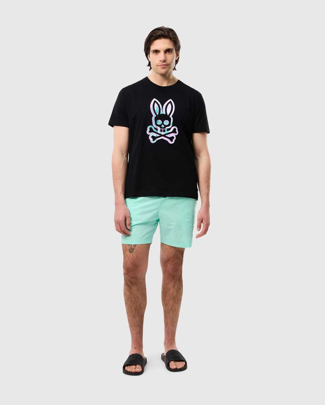 T Shirt Graphique Psycho Bunny Leonard Graphic Tee Noir Homme | GAH-95466228